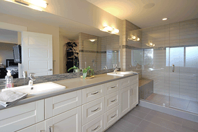 Milky White Bathroom Cabinet